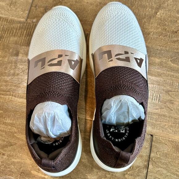 Women APL Women’s TechLoom Bliss Shoes Metallic Brown Tan White Size 6.5 Brand New
